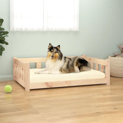 Cuccia Per Cani 95,5X65,5X28 Cm In Legno Massello Di Pino