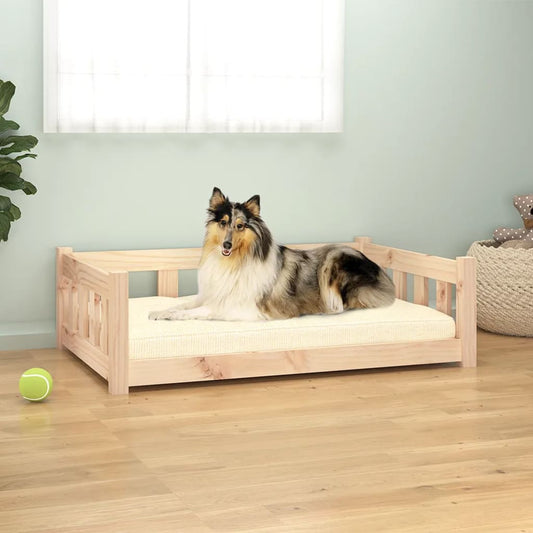 Cuccia Per Cani 95,5X65,5X28 Cm In Legno Massello Di Pino