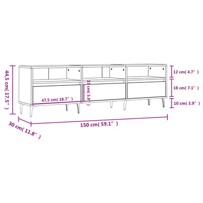 Mobile Porta Tv 150X30X44,5 Cm Legno Multistrato