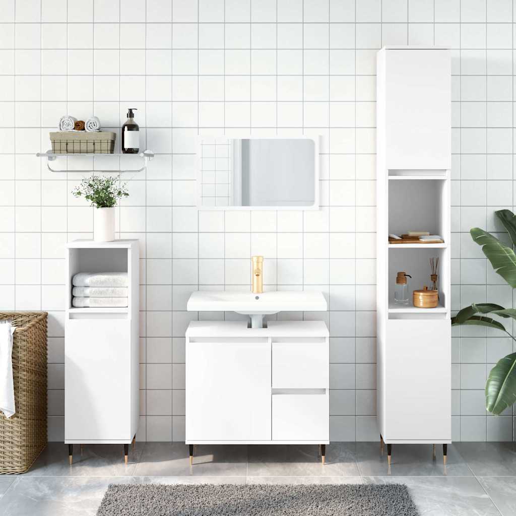 Armadietto Da Bagno 65X33X60Cm In Truciolato