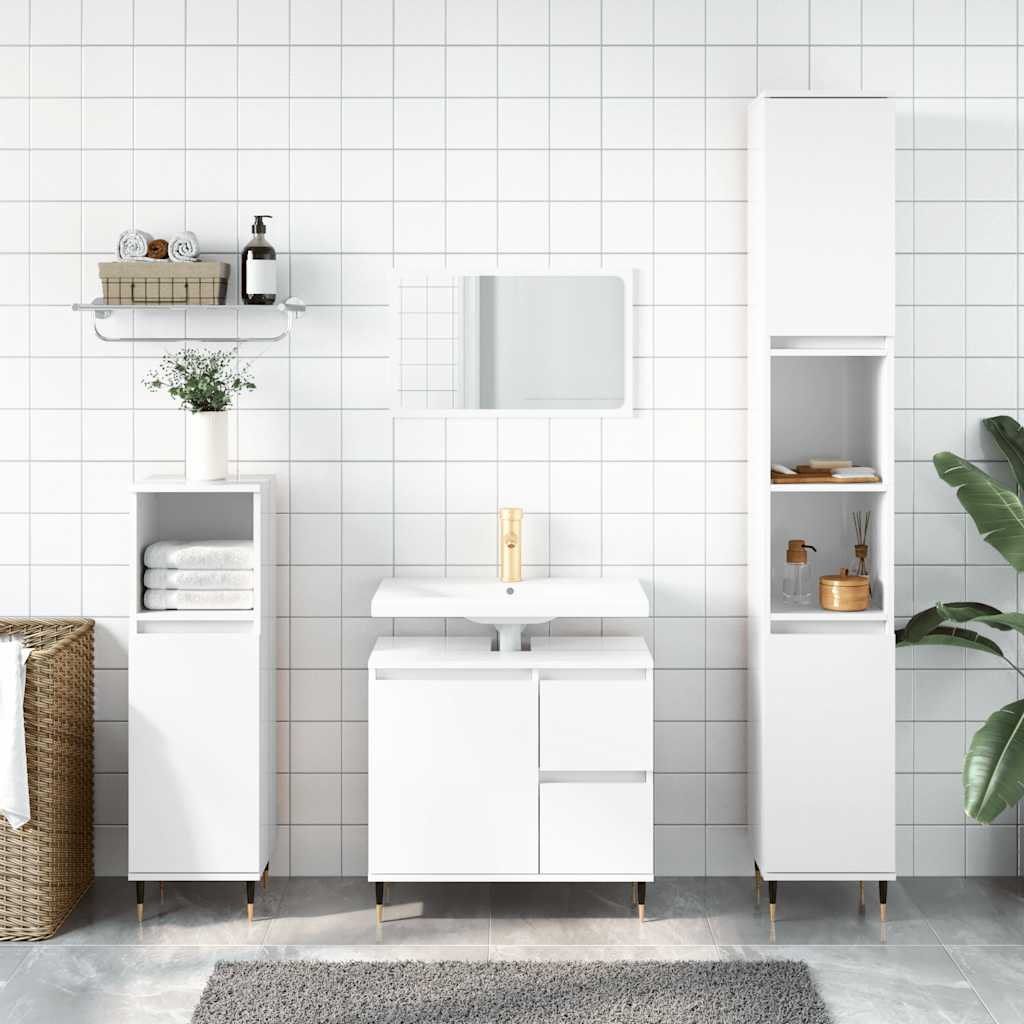 Armadietto Da Bagno 65X33X60Cm In Truciolato