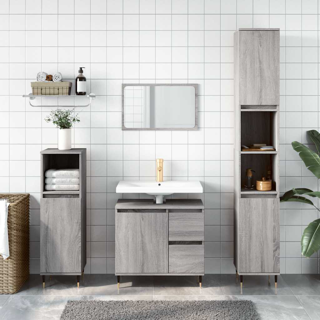 Armadietto Da Bagno 65X33X60Cm In Truciolato