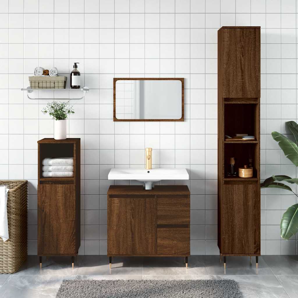 Armadietto Da Bagno 65X33X60Cm In Truciolato