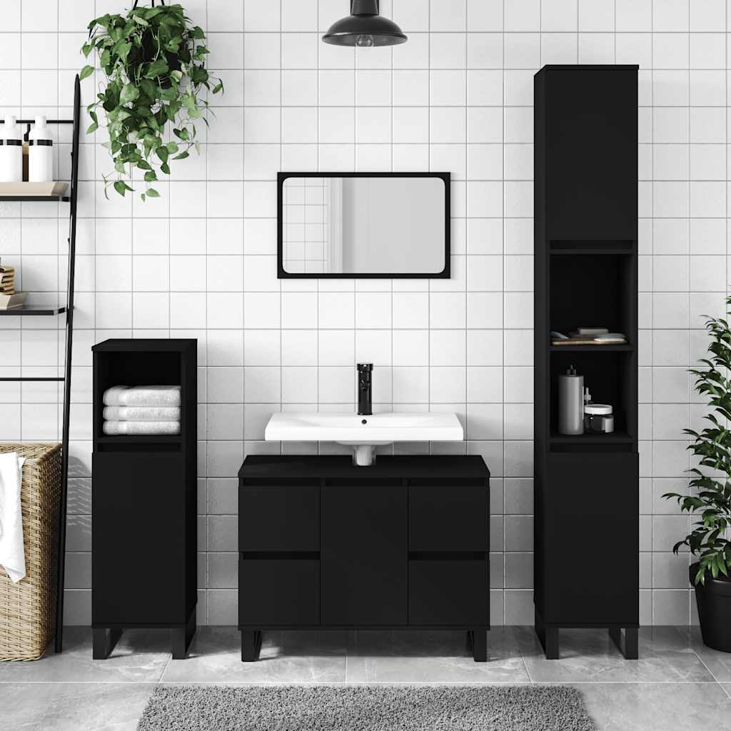 Mobiletto Da Bagno 80X33X60 Cm In Truciolato