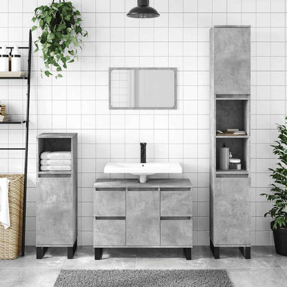 Mobiletto Da Bagno 80X33X60 Cm In Truciolato