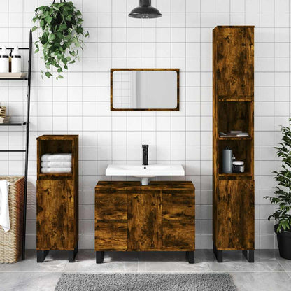 Mobiletto Da Bagno 80X33X60 Cm In Truciolato