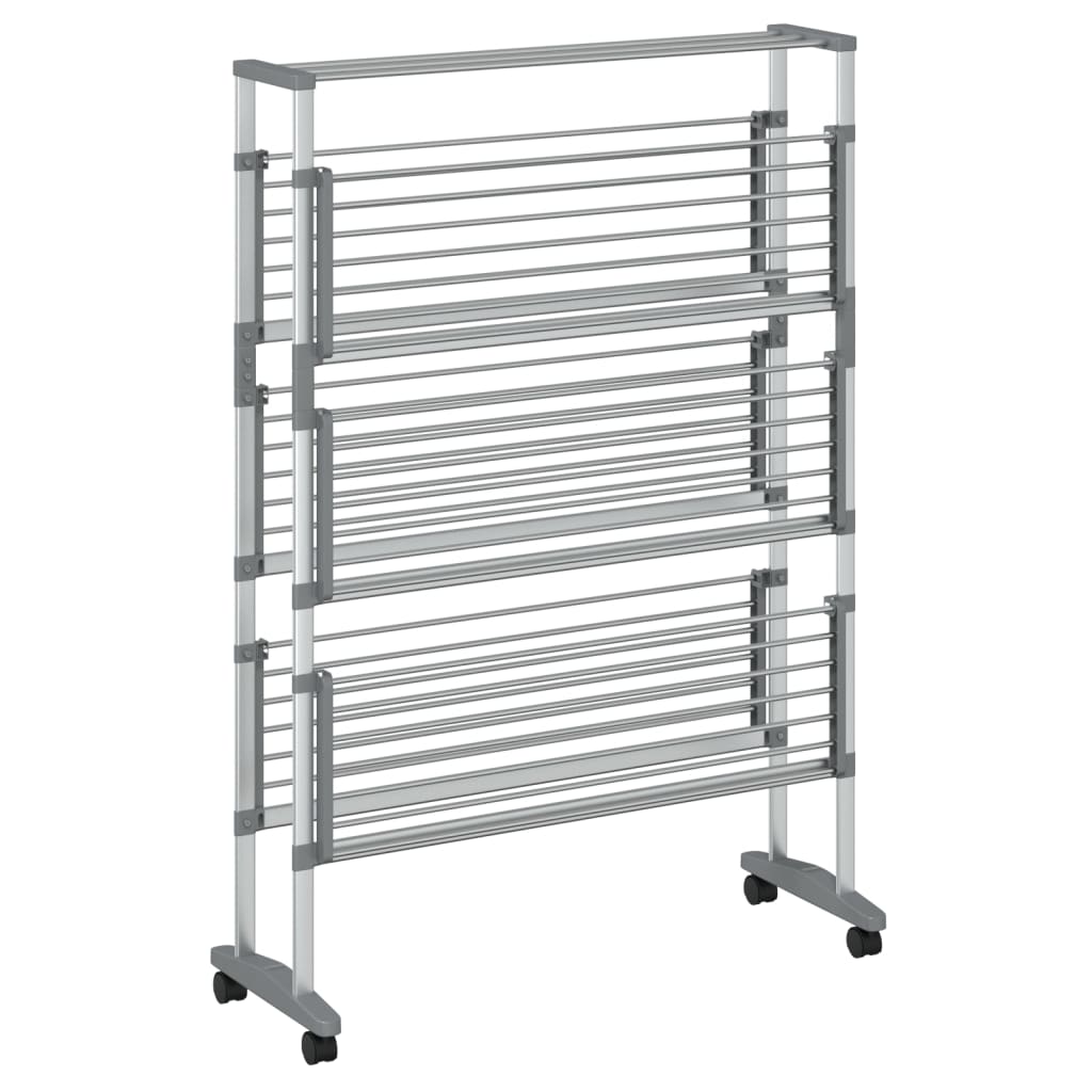 Stendibiancheria Con Ruote 89X64X129 Cm In Alluminio