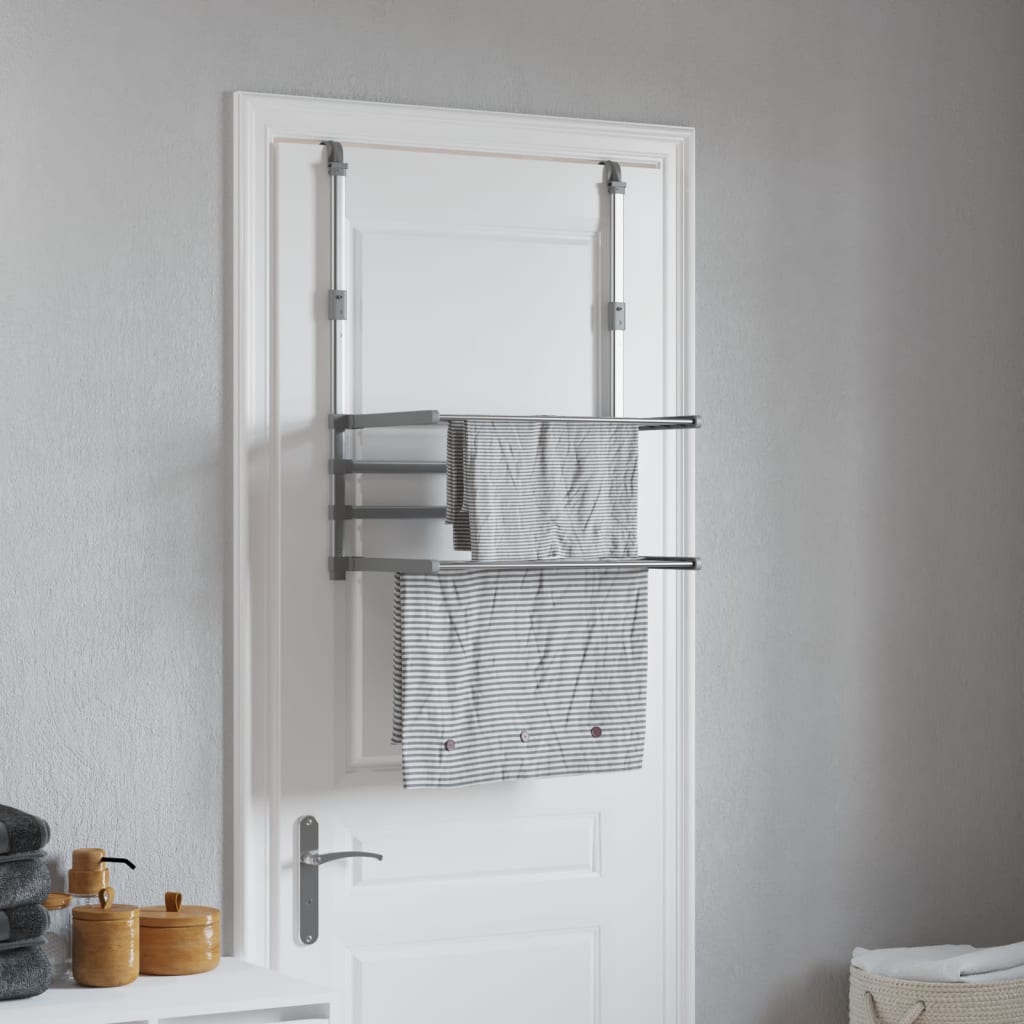 Stendino Per Balcone 89X25X(60-95) Cm In Alluminio