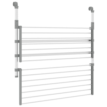 Stendino Per Balcone 89X25X(60-95) Cm In Alluminio