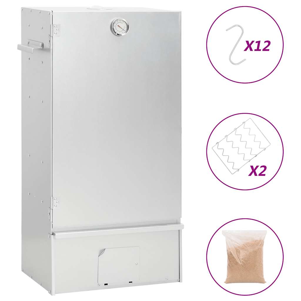 Forno Affumicatore Bbq Con Tavolino In Acciaio Zincato