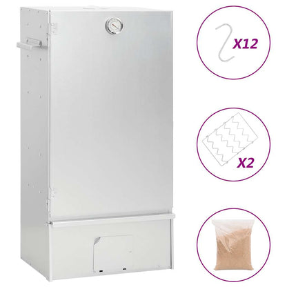 Forno Affumicatore Bbq Con Tavolino In Acciaio Zincato