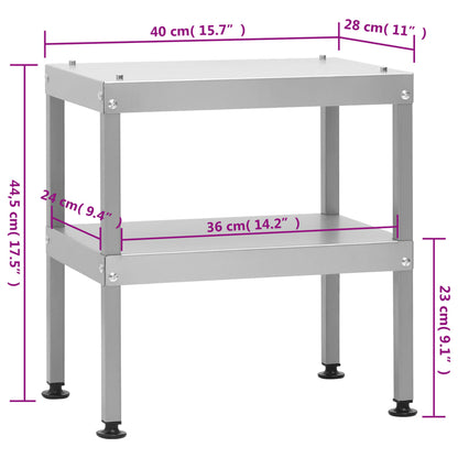Tavolo Per Forno Affumicatore 40X28X44,5 Cm In Acciaio Zincato