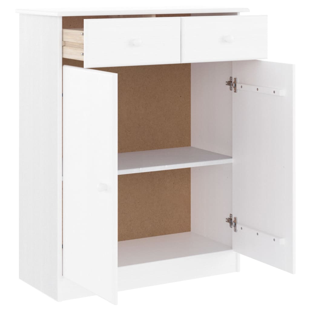 Scarpiera Alta Bianca 77X35X96 Cm In Legno Massello Di Pino