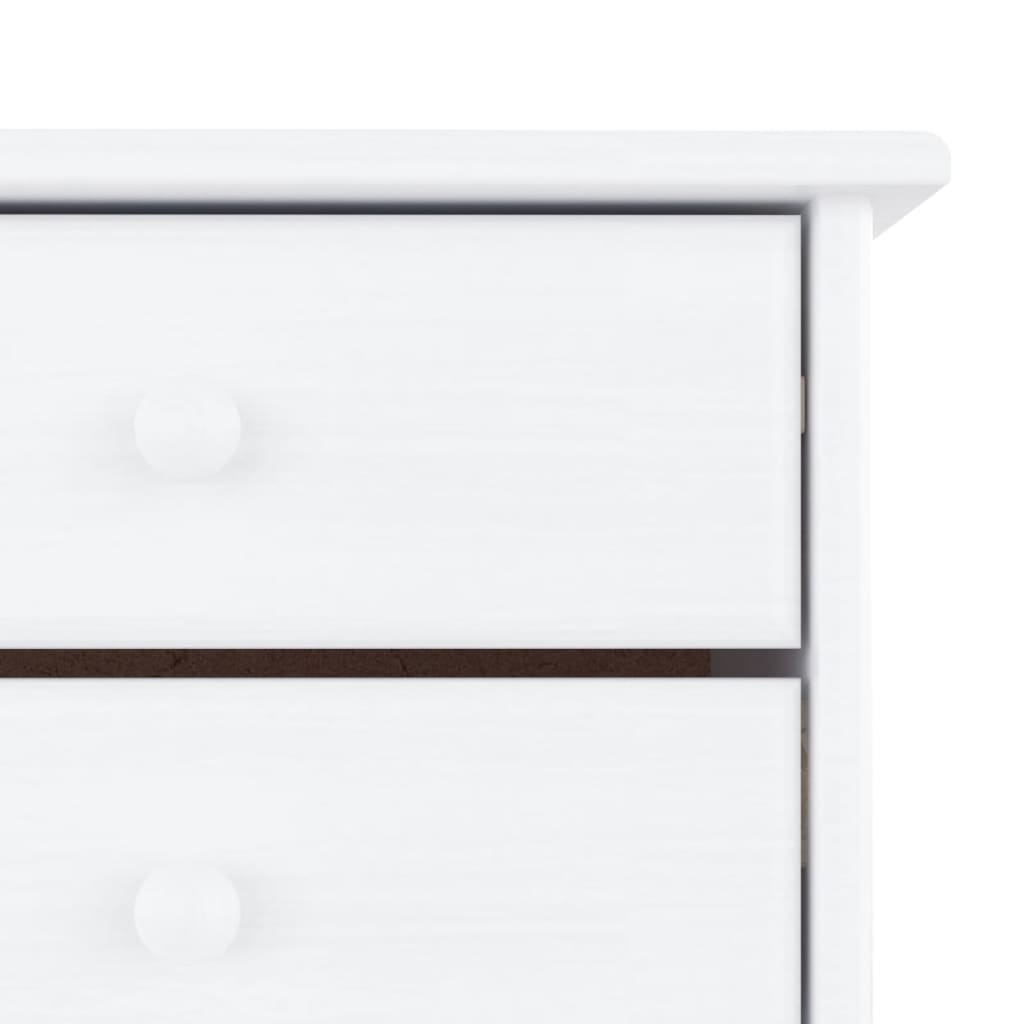 Scarpiera Alta Bianca 77X35X96 Cm In Legno Massello Di Pino