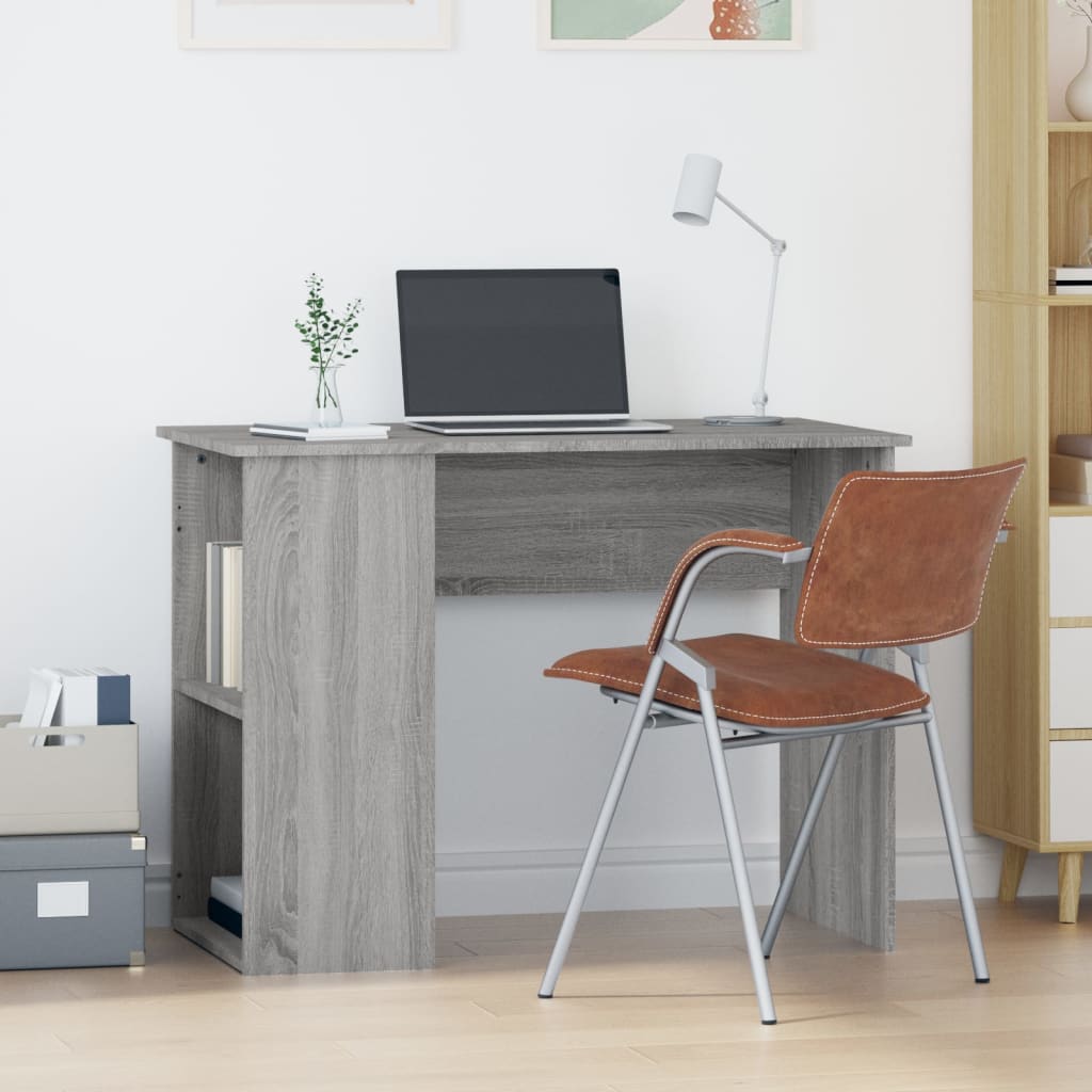 Scrivania Nera 100X55X75 Cm In Legno Multistrato