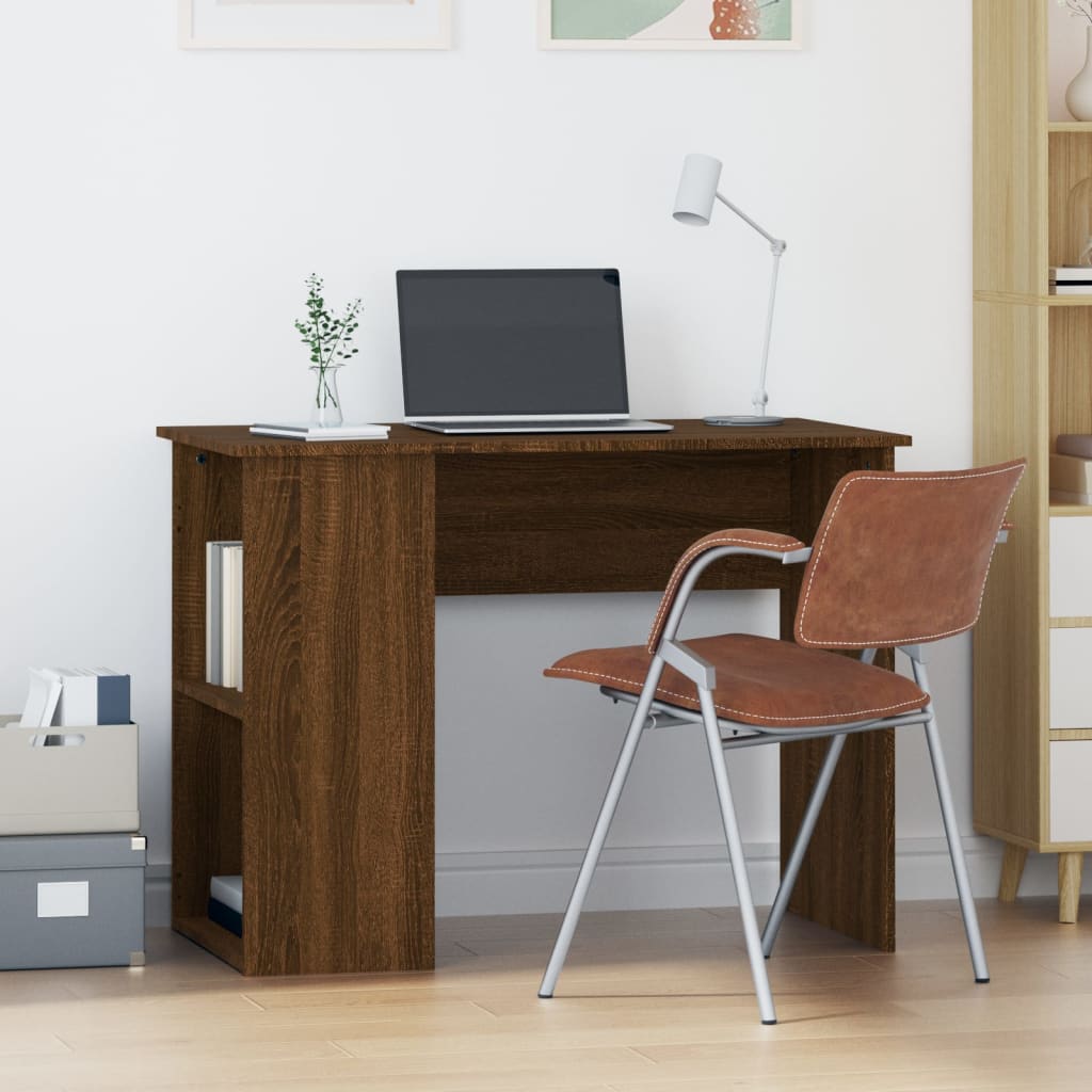 Scrivania Nera 100X55X75 Cm In Legno Multistrato