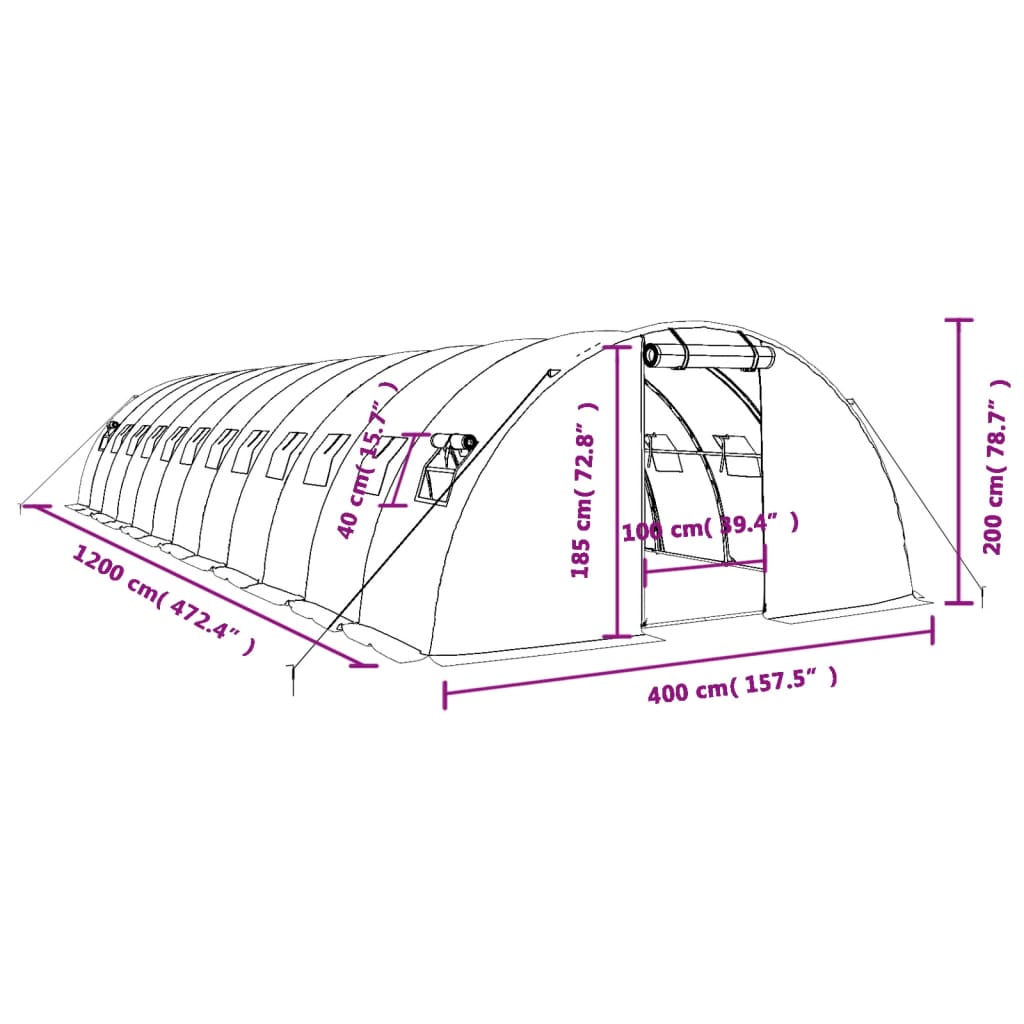 Serra Con Telaio In Acciaio 48 M²