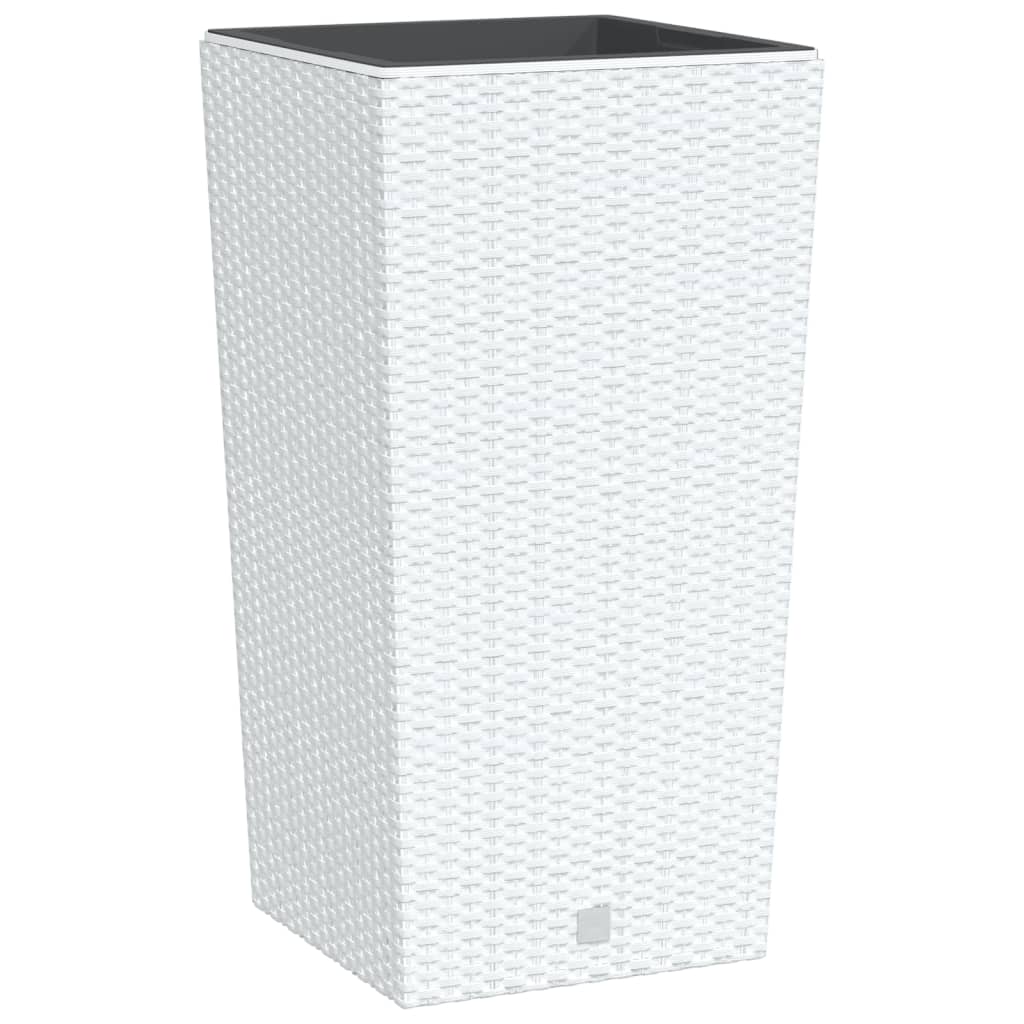 Fioriera Con Interno Rimovibile Bianca 21 / Pp Rattan