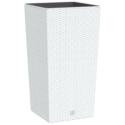 Fioriera Con Interno Rimovibile Bianca 21 / Pp Rattan