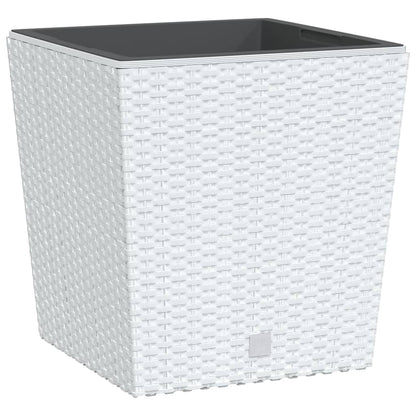 Fioriera Con Interno Rimovibile Bianca 21 / Pp Rattan