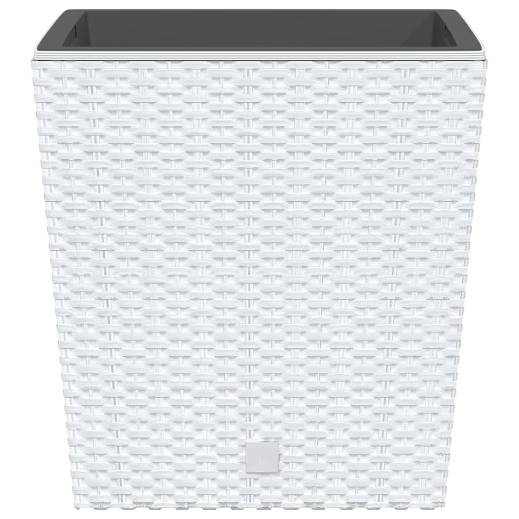 Fioriera Con Interno Rimovibile Bianca 21 / Pp Rattan