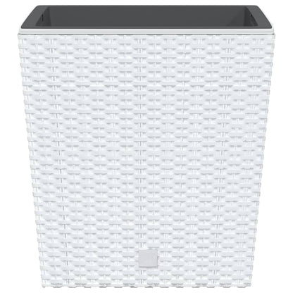 Fioriera Con Interno Rimovibile Bianca 21 / Pp Rattan