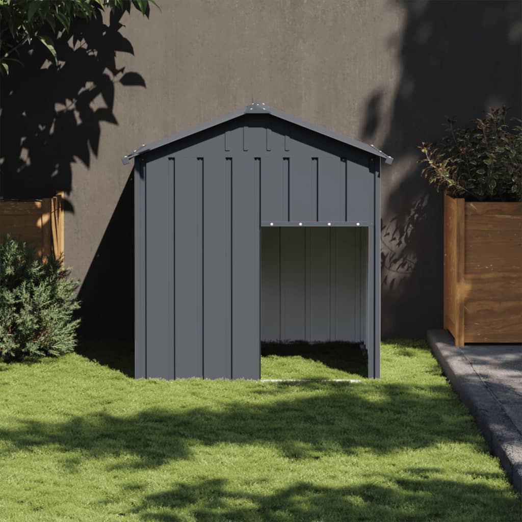 Casetta Cani Con Tetto 117X103X123 Cm Acciaio Zincato