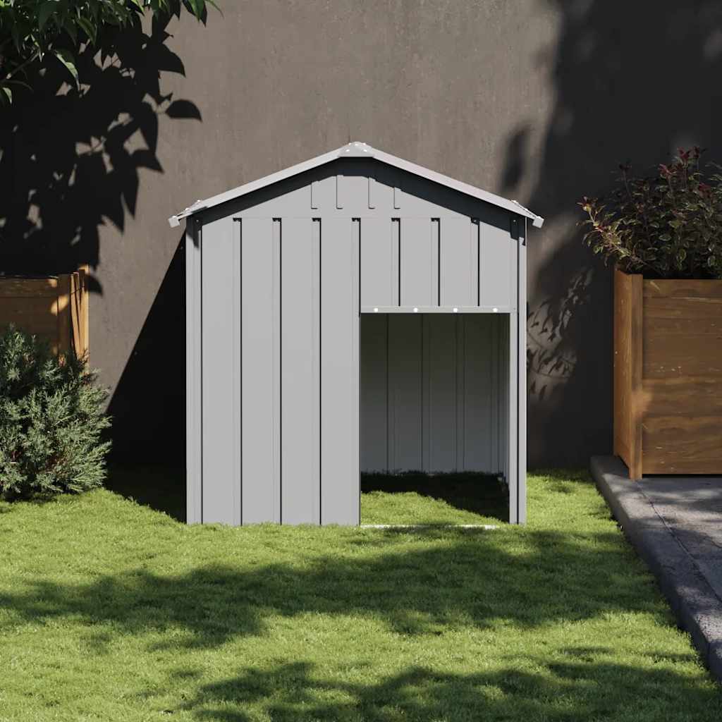 Casetta Cani Con Tetto 117X103X123 Cm Acciaio Zincato
