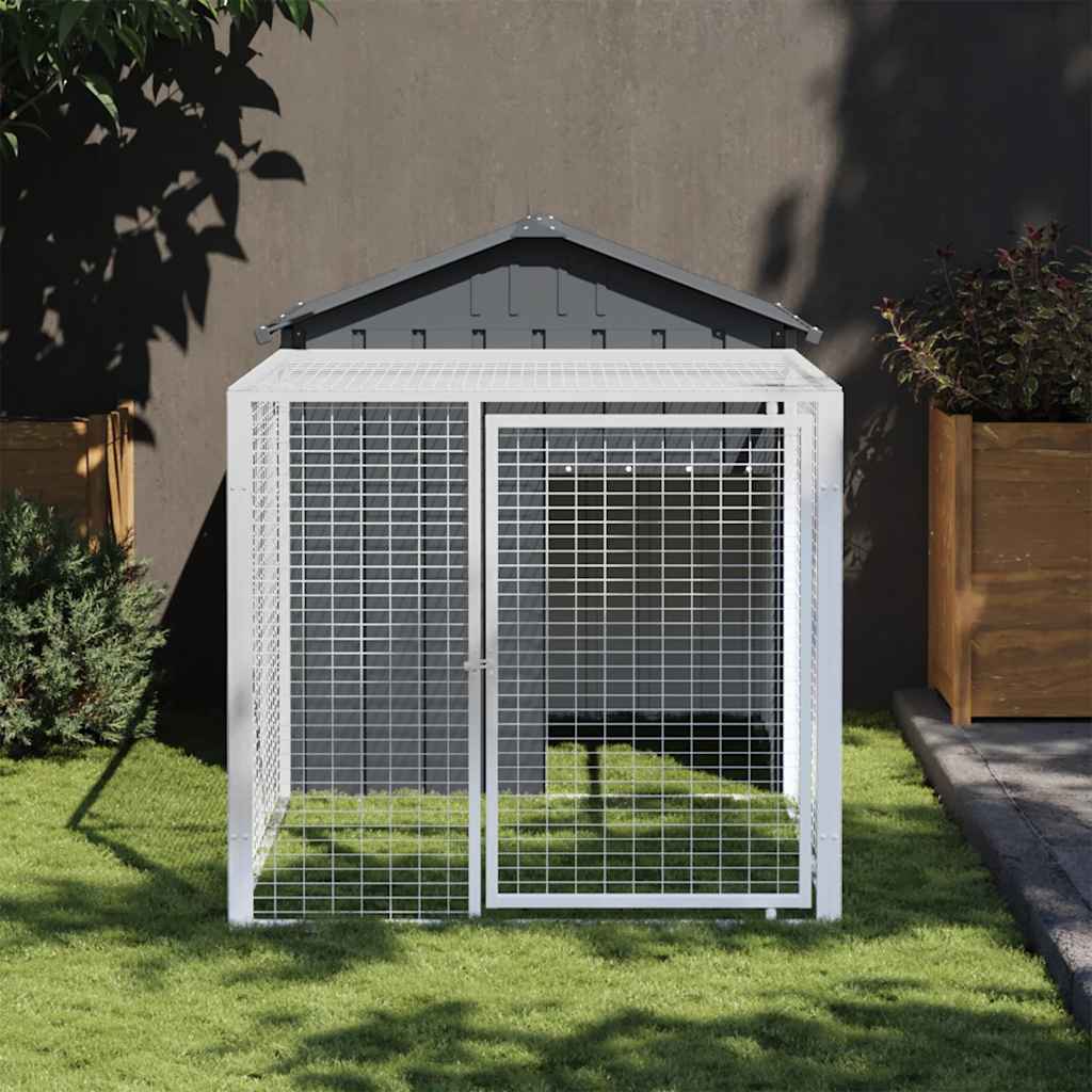 Pollaio Con Area Corsa 117X1017X123Cm Acciaio Zincato