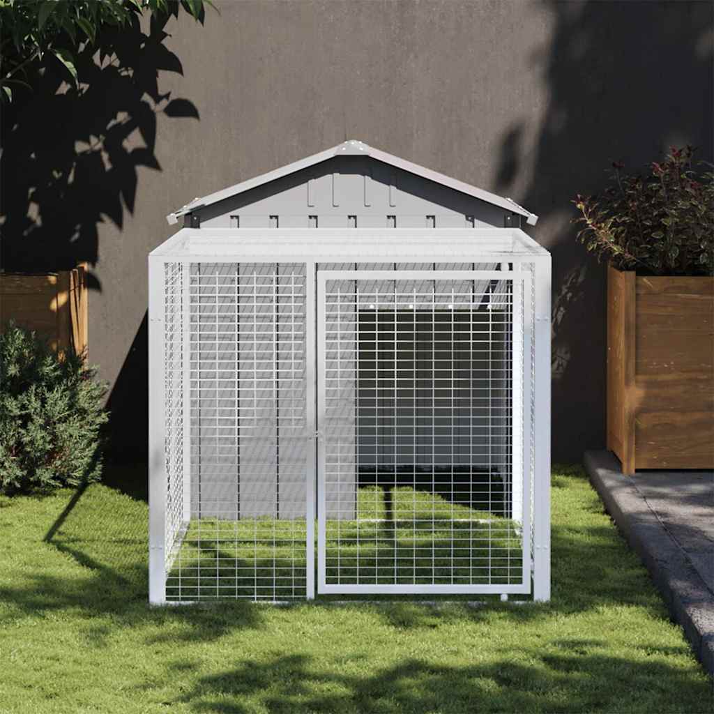 Pollaio Con Area Corsa 117X1017X123Cm Acciaio Zincato