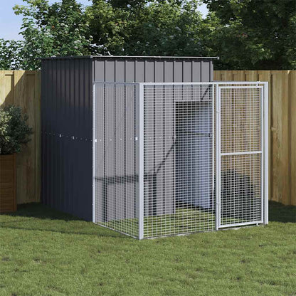 Casetta Cani Con Corsa 165X1067X181Cm Acciaio Zincato