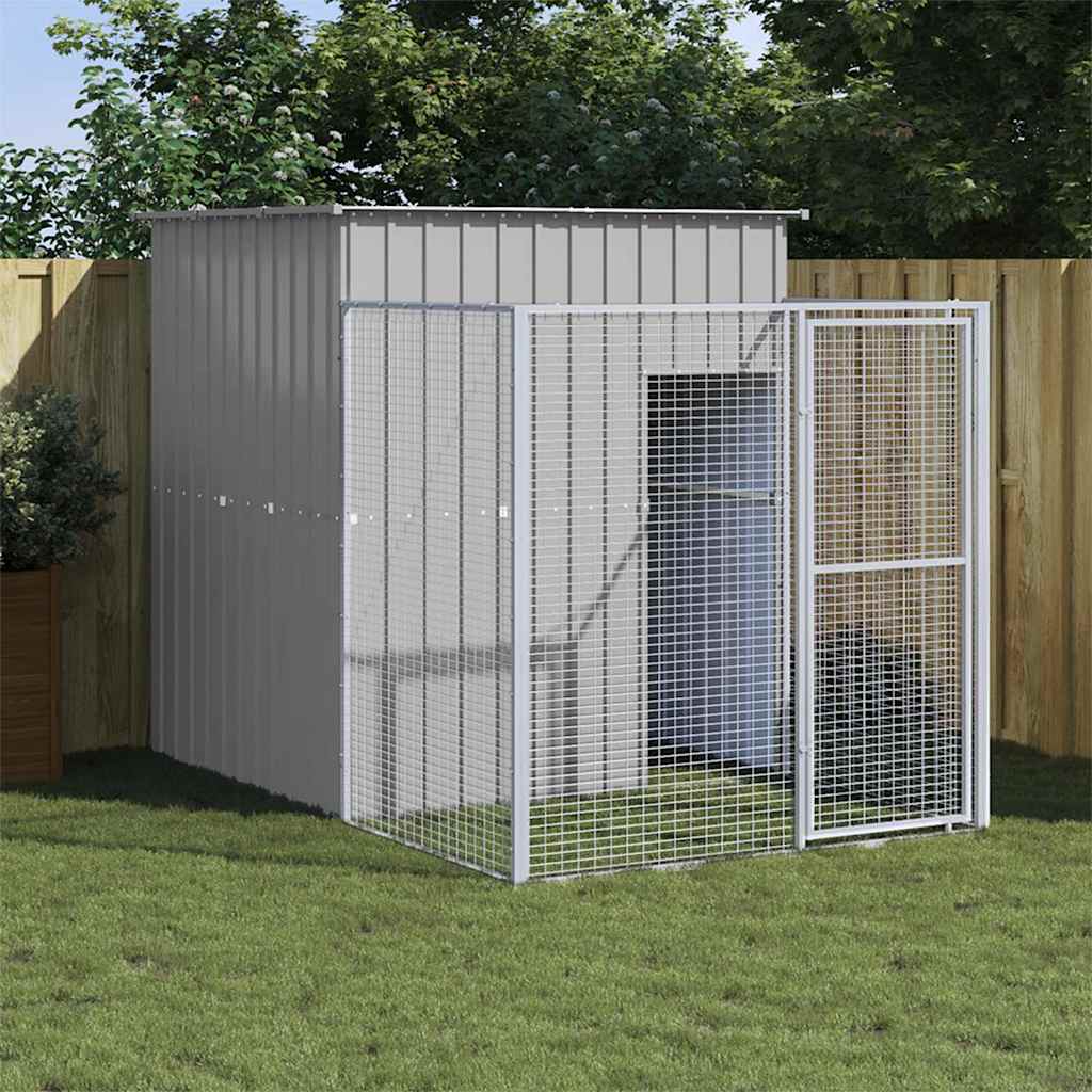 Casetta Cani Con Corsa 165X1067X181Cm Acciaio Zincato