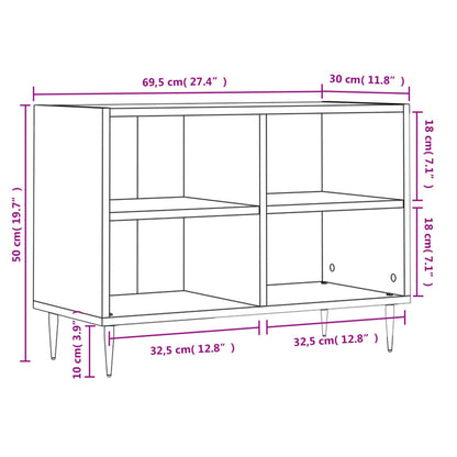 Mobile Porta Tv 69,5X30X50 Cm Legno Multistrato