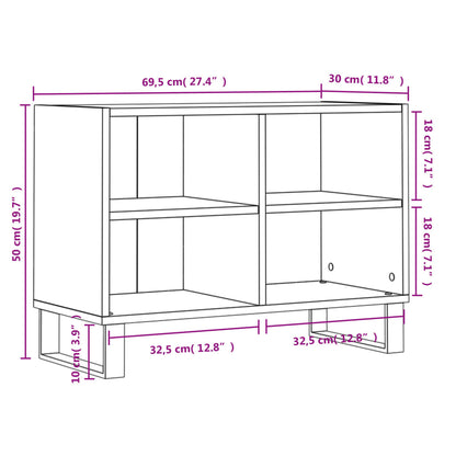 Mobile Porta Tv 69,5X30X50 Cm In Legno Multistrato