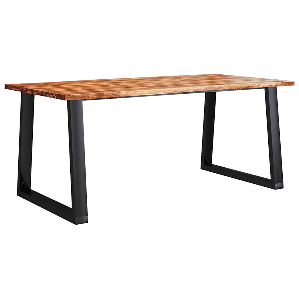 Tavolo Da Pranzo Bordi Vivi Legno Massello Acacia