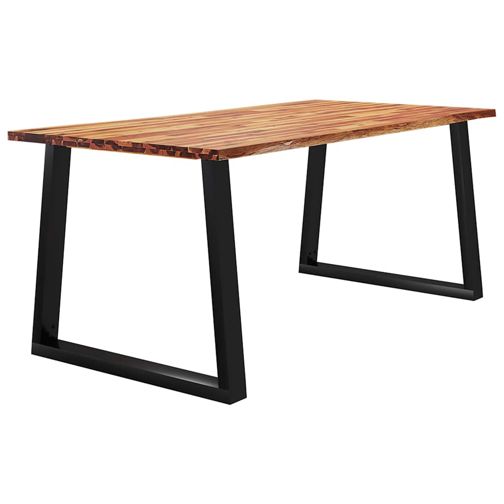 Tavolo Da Pranzo Bordi Vivi Legno Massello Acacia