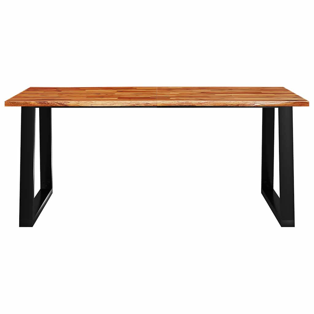 Tavolo Da Pranzo Bordi Vivi Legno Massello Acacia