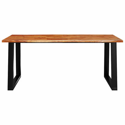 Tavolo Da Pranzo Bordi Vivi Legno Massello Acacia