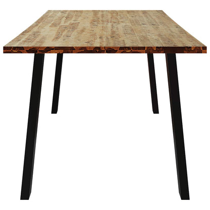 Tavolo Da Pranzo 150X90X75 Cm In Legno Massello Di Acacia