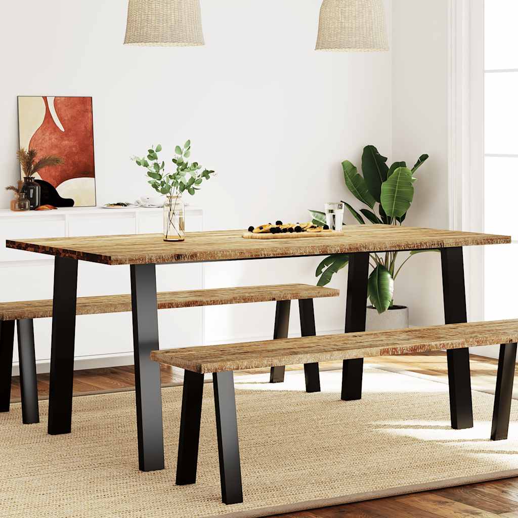 Tavolo Da Pranzo 150X90X75 Cm In Legno Massello Di Acacia