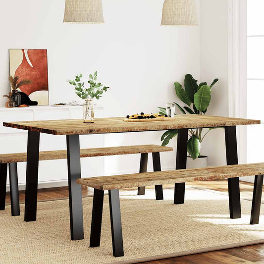 Tavolo Da Pranzo 150X90X75 Cm In Legno Massello Di Acacia