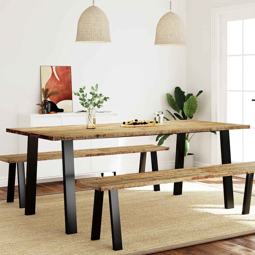 Tavolo Da Pranzo 150X90X75 Cm In Legno Massello Di Acacia
