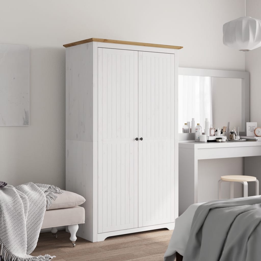Armadio Bodo 99X53,5X173 Cm In Legno Massello Di Pino
