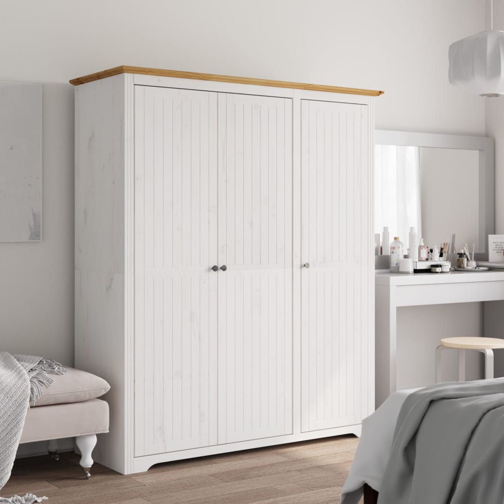 Armadio Bodo 99X53,5X173 Cm In Legno Massello Di Pino