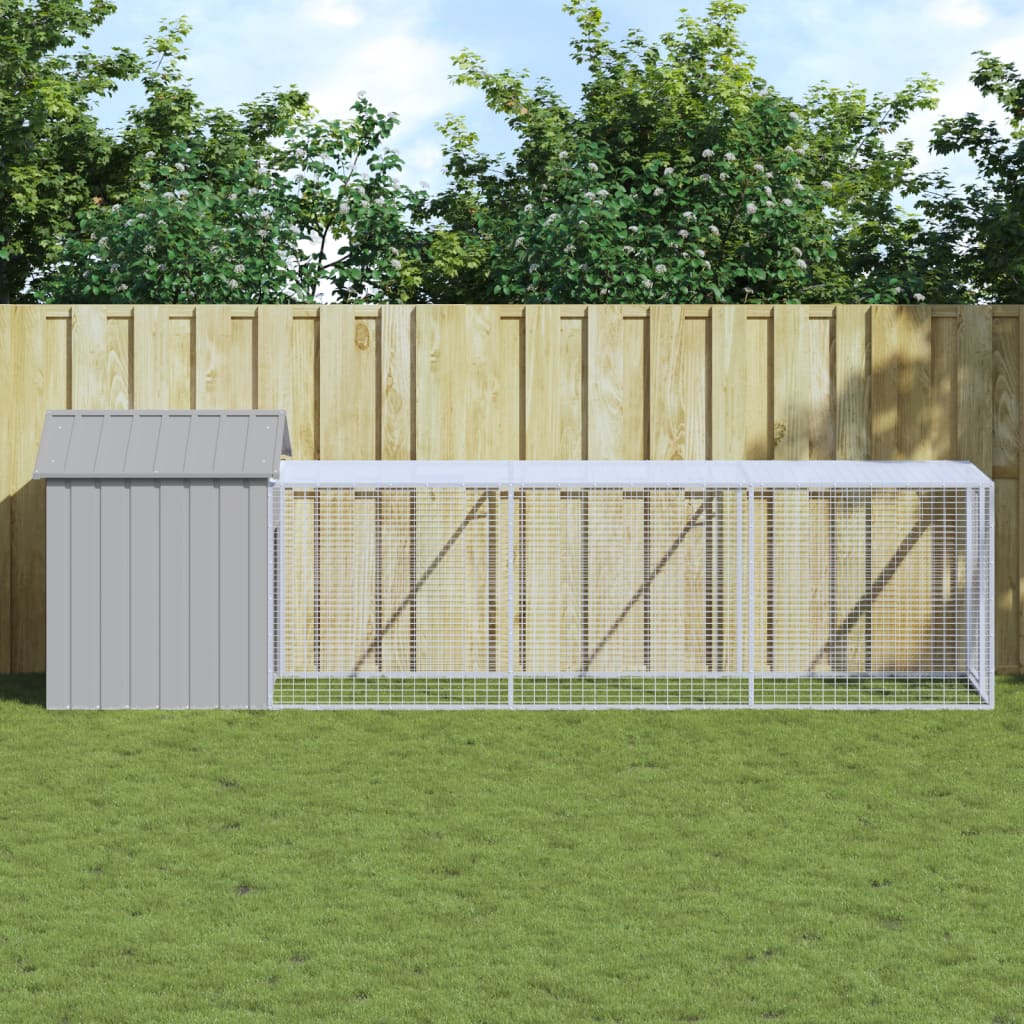 Pollaio Con Area Corsa 117X1017X123Cm Acciaio Zincato