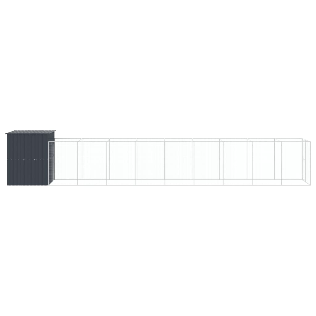 Casetta Cani Con Corsa 165X1067X181Cm Acciaio Zincato