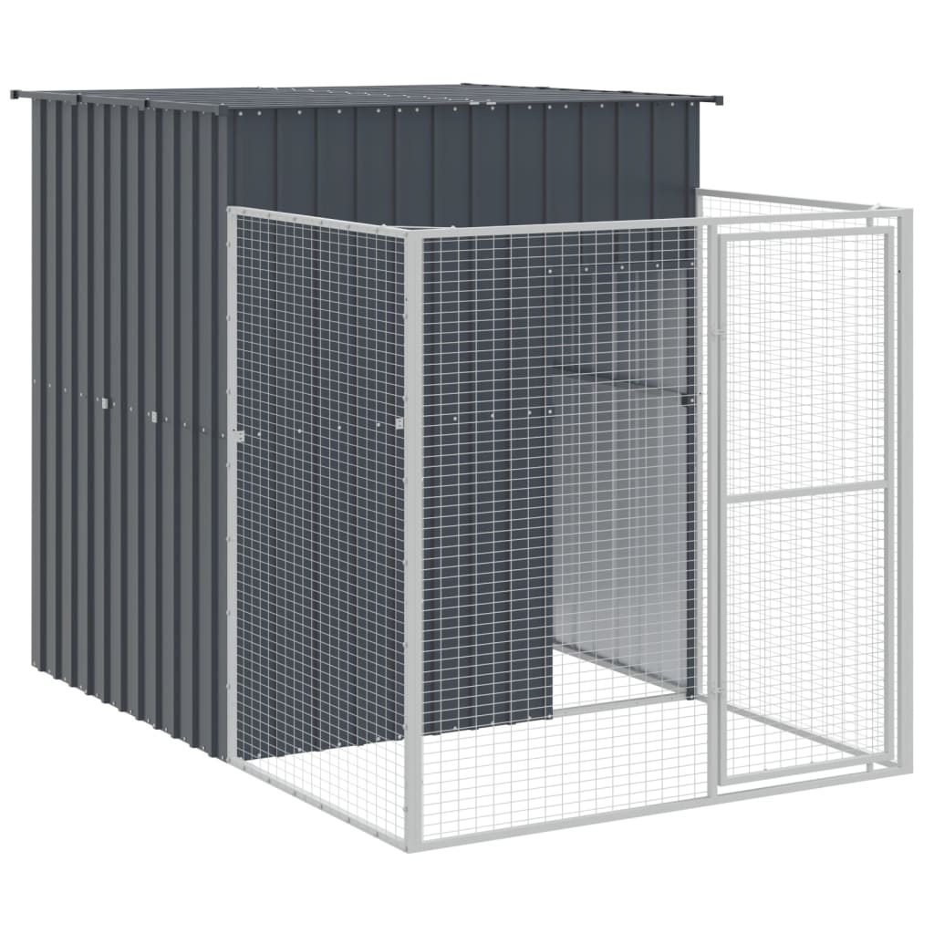 Casetta Cani Con Corsa 165X1067X181Cm Acciaio Zincato