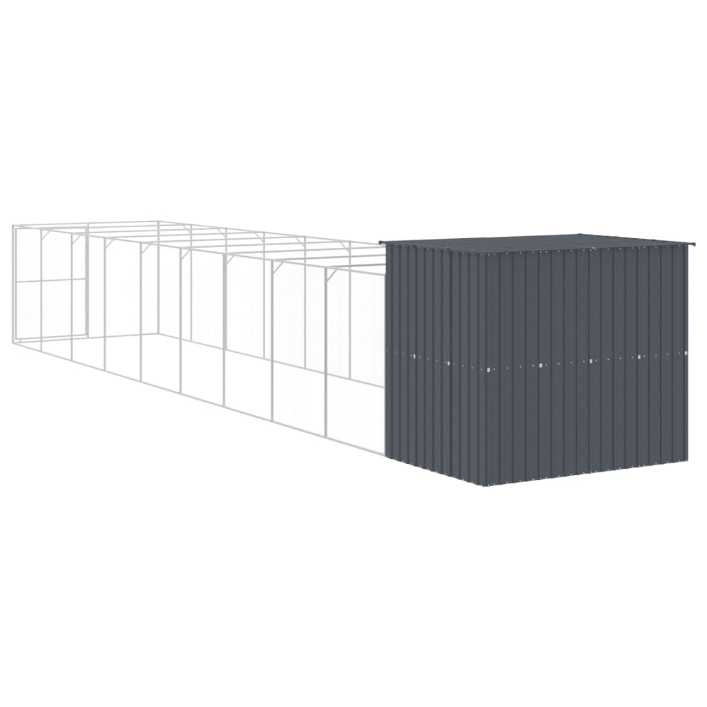 Casetta Cani Con Corsa 214X1069X181Cm Acciaio Zincato