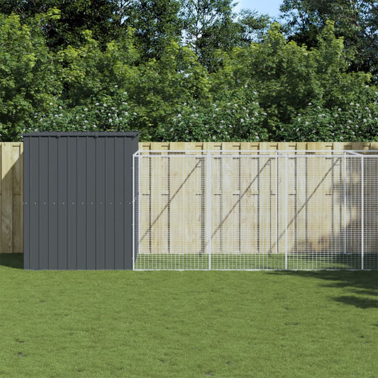 Casetta Cani Con Corsa 214X1069X181Cm Acciaio Zincato