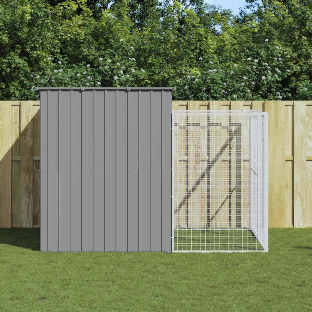 Casetta Cani Con Corsa 214X1069X181Cm Acciaio Zincato